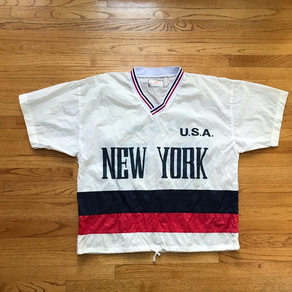 Vintage New York Short Sleeve Pullover Windbreaker